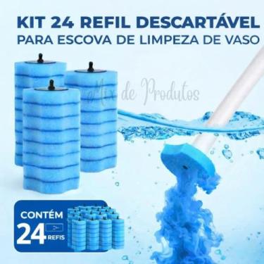 Imagem de Kit 24 Refil Descartável para Escova de Limpeza de Vaso - oem, 24 Refi