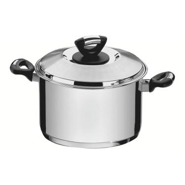Imagem de Caldeirão Solar Baquelite 28cm Aço Inox Fundo Triplo 11,9L Tampa com Saída de Vapor Tramontina