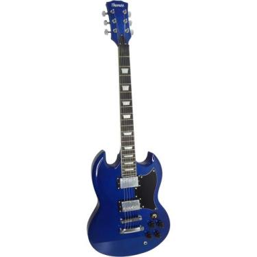 Imagem de Guitarra Elétrica SG de Madeira Maciça Thomaz TEG 340 Azul