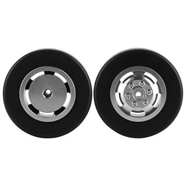 Imagem de Pneu de drift RC, pneu de drift de metal RC não sobrecarrega o carro Acessórios práticos acessórios RC para caminhão RC WPL D12 para caminhão RC(Prata)