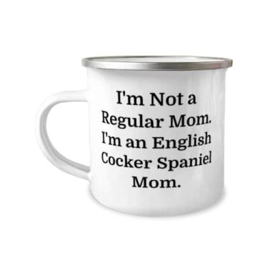 Imagem de I'm Not a Regular Mom I'm an English Cocker Spaniel. Caneca de acampamento de 355 ml, Cachorro Cocker Spaniel Inglês, Novos presentes para Cachorro Cocker Spaniel Inglês