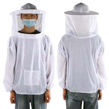 Imagem de Jaqueta de apicultura, terno de apicultura, respirável para apicultores comerciais iniciantes(Branco)