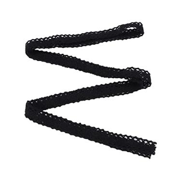Imagem de Renda artesanal, fita de renda amiga da pele para decoração de toalha de mesa para decoração de roupas(Preto)