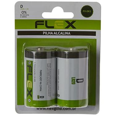 Imagem de FLEXGOLD Pilha D Alcalina - LR20 - Blister com 2 unidades - Pilha Grande - Lanterna - Brinquedos - Sensores, FX-DK2