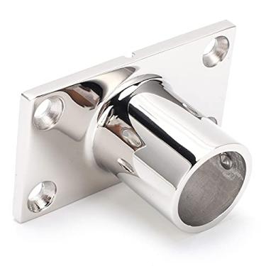 Imagem de Base retangular de barco, base de suporte de aço inoxidável retangular 90 graus para barcos de fibra de vidro para iates de navio(25mm)