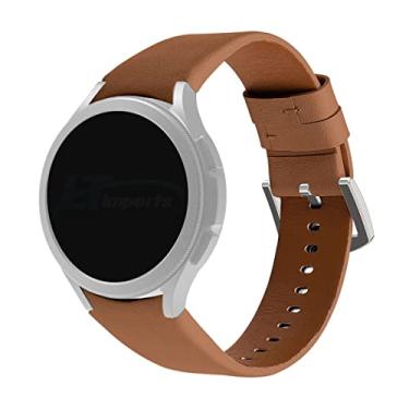 Imagem de Pulseira Couro Marrom LTIMPORTS, compativel com Galaxy Watch 6 - Galaxy Watch6 Classic - Galaxy Watch 5 - Galaxy Watch5 Pro - Galaxy Watch 4 - Galaxy Watch4 Classic