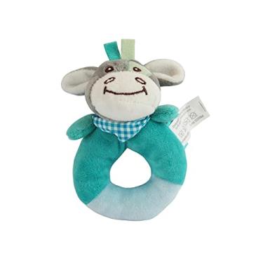 Imagem de Clingo Pelucia Chocalho Oval Vaquinha Azul