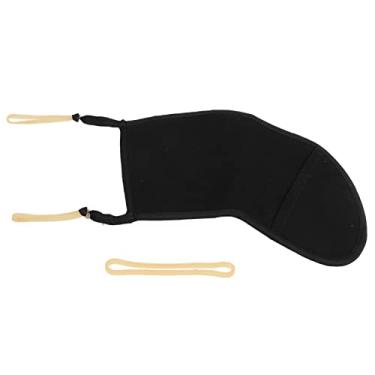 Imagem de Capa de descanso de queixo para violino, capa de descanso de queixo de algodão, capa macia protetora para violino 3/4 4/4 preto