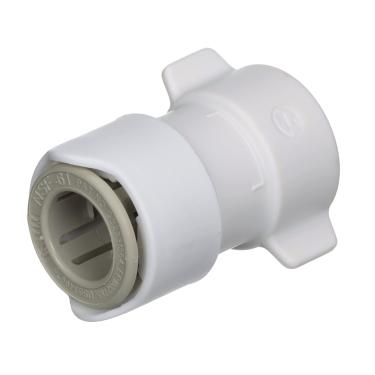 Imagem de Whale Adaptador WX1532 rosca de conexão rápida fêmea de 1,2 cm para adaptador de 15 mm, design de aderência dupla, para água quente e fria, branco