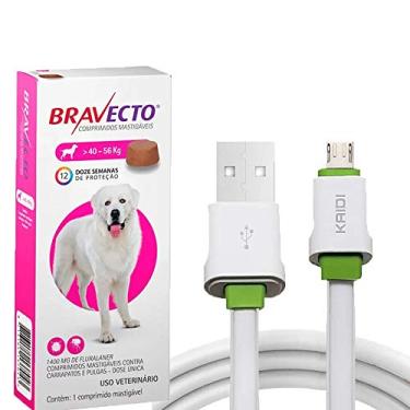 Imagem de Bravecto Antipulgas Caes 40 A 56kg + Cabo Usb Android