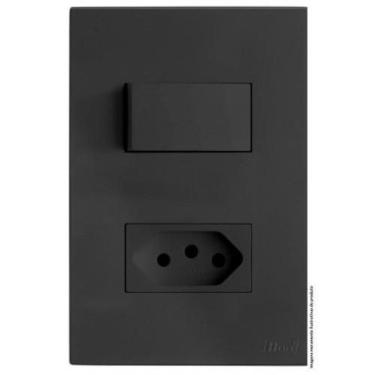 Imagem de Kit Interruptor + Tomada 10A 4X2 Brs12224-6Gf