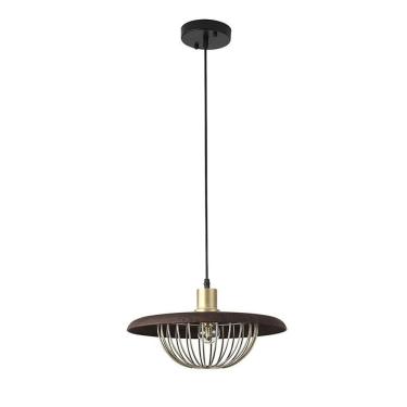 Imagem de Lustre Pendente Nordecor Tomer LD5038 Castanho E27 Bivolt