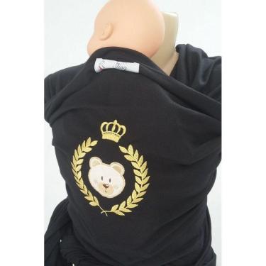 Imagem de Sling Bordado Preto Tema Urso