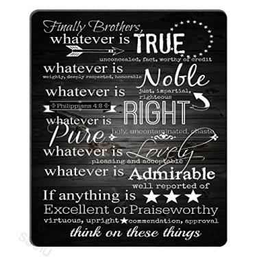 Imagem de Mouse pad para jogos SSOIU citações inspiradoras cristãs versículo bíblico texto Provérbios citação design personalizado, Filipinas preto e branco quadro-negro arte