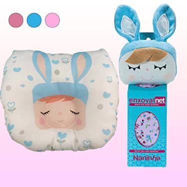 Imagem de Boneca Dreamtoo Angela Naninha com Travesseiro Anatômico (Modelador) para Bebê Kit Paninho de Boca com Prendedor de Chupeta e Travesseirinho 02 Peças Sonho Meu bebe Antialérgico Bichinho Soft metoo Meeto Meetoo Brinquedo Pelúcia Angel Crianças Floresta (Azul)