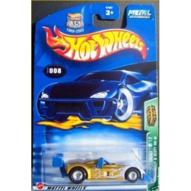 Imagem de Mattel Hot Wheels 2003 Treasure Hunt 1:64 Scale Gold With White Flames Riley & Scott MK III 87/12 Die Cast Car #008 by Hot Wheels