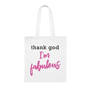 Imagem de SpreadPassion Thank God I'm Fabulous, sacola divertida, bolsa de ombro, bolsas reutilizáveis, bolsa feminina, ideia de presente de aniversário e Natal