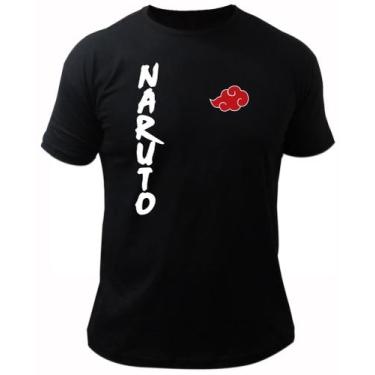 Imagem de Camiseta Infantil Naruto Sannin 100% Algodão Preto - Branco - Laranja