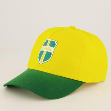 Imagem de Boné Brasil Escudo Amarelo E Verde - Licenciados