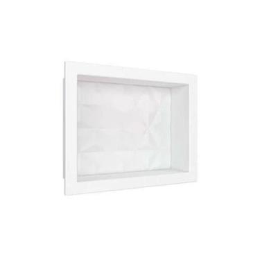 Imagem de Nicho Em Mármore Sintético 40X30cm Branco Cozimax