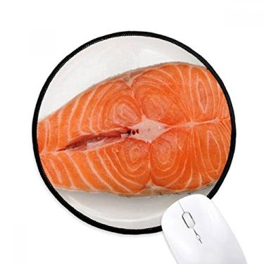 Imagem de DIYthinker Marhakis carne comida textura mouse pad desktop escritório tapete redondo para computador