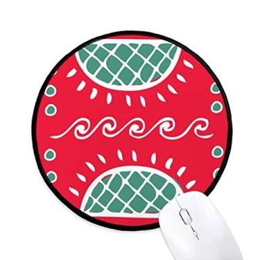 Imagem de DIYthinker Abacaxi México Totems Civilização Antiga Mouse Pad Desktop Escritório Tapete Redondo para Computador