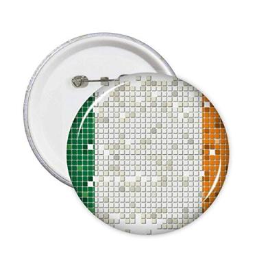 Imagem de Broche de bandeira nacional da Itália Europa padrão país alfinetes crachá botão emblema acessório decoração 5 peças