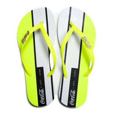 Imagem de Chinelo Feminino Coca Cola Daytona Amarleo Neon - CC3628