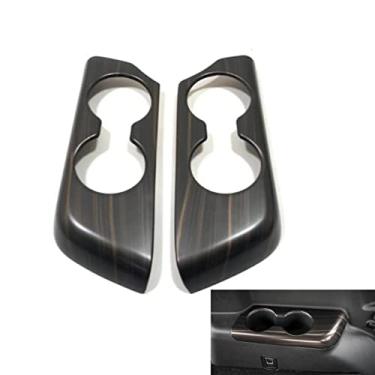 Imagem de Xodouhi Para Toyota Highlander 2020 2021 2022 Capa de suporte de copo do assento traseiro guarnição do copo engrenagem do apoio de braço moldura da caixa