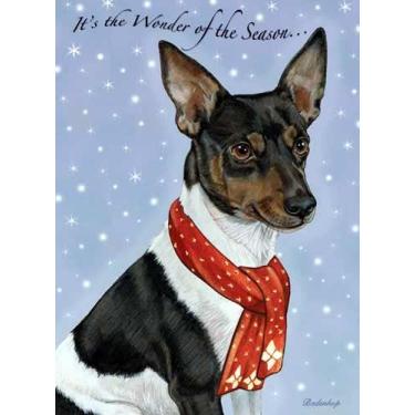 Imagem de Rat Terrier Cartas de Natal: 10 Cartas de Feriado com Envelopes Vermelhos - ADORÁVEL!