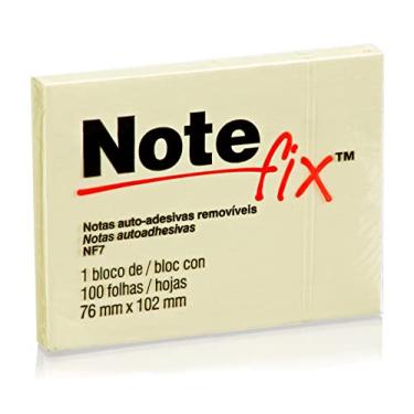 Imagem de Note fix, 3M, Bloco De Notas Adesivas, Amarelo, 76mm x 102mm, 100 Folhas