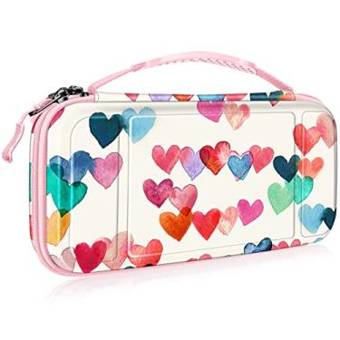 Imagem de Fintie Capa de transporte para Nintendo Switch – [à prova de choque] Capa protetora rígida portátil bolsa de viagem com 10 compartimentos para cartões, bolso interno para console Nintendo Switch Joy-C