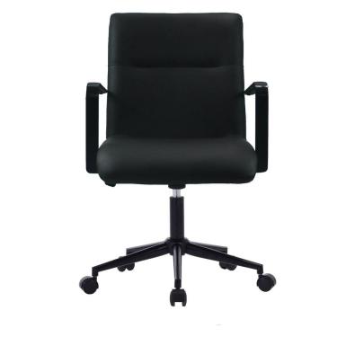 Imagem de Cadeira Giratória em Couro Palermo Fratini Móveis Preto