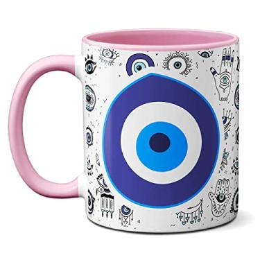 Imagem de Caneca Criativa Olho Grego Livrai-me de Todo Mal Amém! (Rosa)