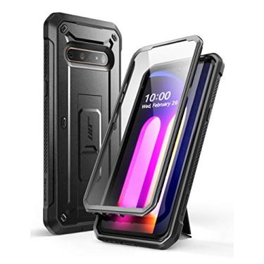 Imagem de SUPCASE Capa Unicorn Beetle Pro Series projetada para LG V60 ThinQ (versão 2020), coldre robusto de corpo inteiro e capa com suporte com protetor de tela integrado (preto)