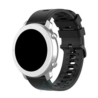 Imagem de Pulseira Padrão 20mm compatível com Amazfit GTR 42mm - Amazfit Bip - Amazfit GTS - Galaxy Watch 3 41mm - Galaxy Watch Active - Galaxy Watch 42mm - Marca LTIMPORTS (Preto)