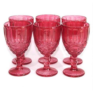 Imagem de Jogo de 6 Taças para Água Vermelho Laço Verre