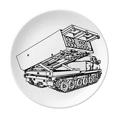 Imagem de Prato de tecnologia de mísseis aeronáutico decorativo de porcelana salver louças de jantar