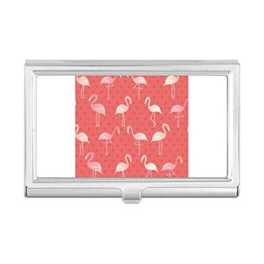 Imagem de Carteira de bolso com estampa de flamingo, cor rosa, porta-cartões
