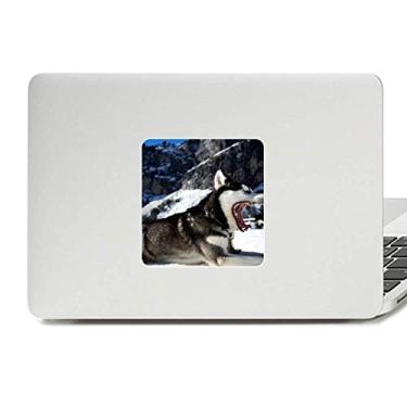 Imagem de Adesivo de vinil com imagem Husky Big Mouth Dog Snow Paster Laptop Decoração PC