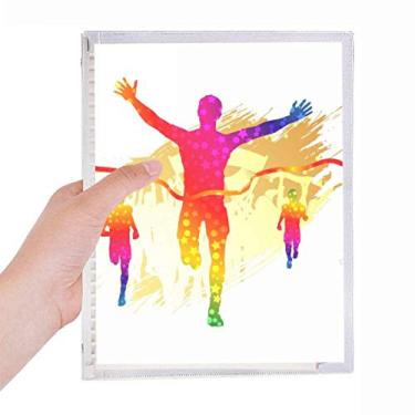 Imagem de Caderno com estampa de goal de torcida do jogador de futebol com folhas soltas e diário recarregável