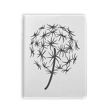 Imagem de Caderno de plantas com silhueta de dente-de-leão de estrela capa macia diário