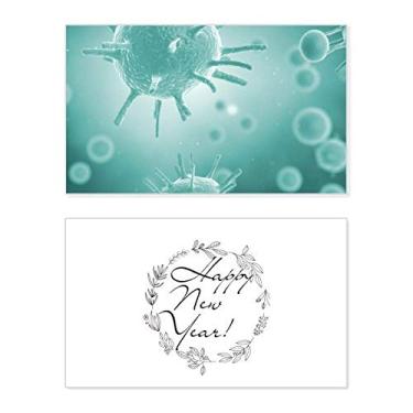 Imagem de Imagem de célula de criatura, microscópio, ano novo, festival, cartão de felicitações, mensagem de abençoamento presente