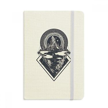 Imagem de Caderno com estampa de arte em fluxo de céu estrelado da Iceberg, capa dura de tecido, diário clássico