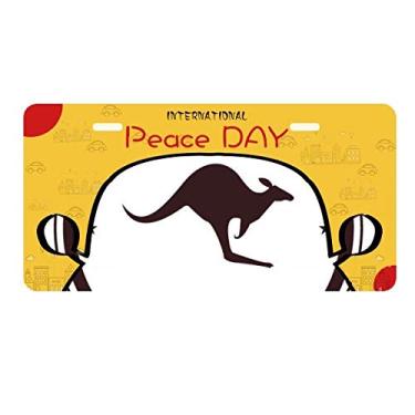 Imagem de DIYthinker Ilustração de placa de carro com emblema de Canguru sabor Austrália Decoração de carro Dia da Paz