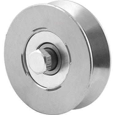 Imagem de Roldana para Portão, Tipo V, Aço Polido, sem Caixa