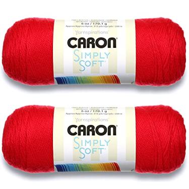 Imagem de Compra em massa: Caron Simply Soft Yarn Sólids (pacote com 2) (vermelho)