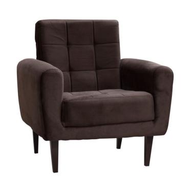 Imagem de Poltrona Lívia Veludo Marrom