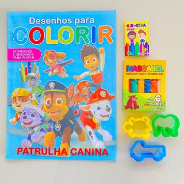 Kit 100 Desenhos Para Colorir E Pintar Patrulha Canina Paw Patrol