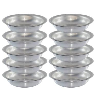 Imagem de Jogo 10 Mini Bacias Em Aluminio Cuba Barbear N 9